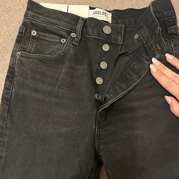 AGOLDE - Riley High Rise Cropped Straight Jeans in Panoramic - Picture 2 of 7